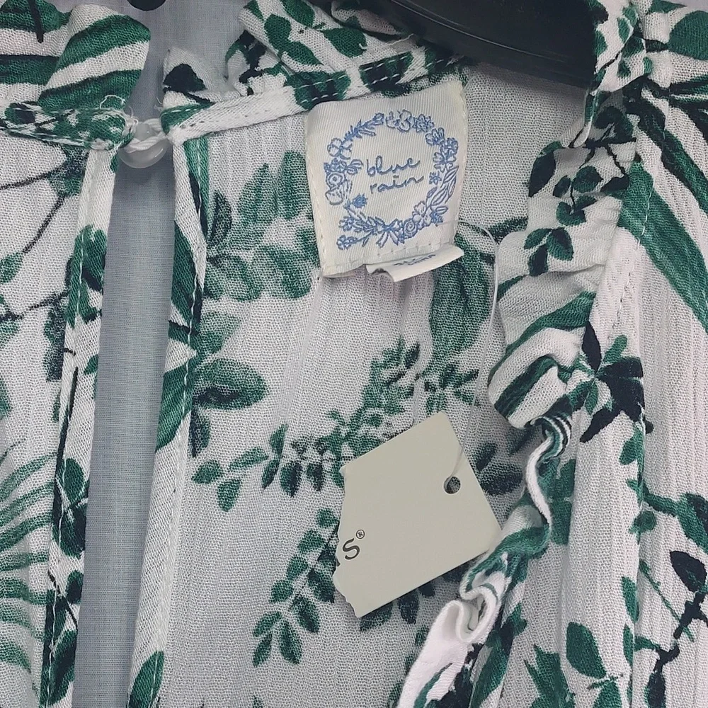 NWT Blue Rain green floral‎ romper size 2X
